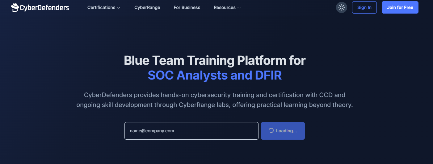 CyberDefenders platform